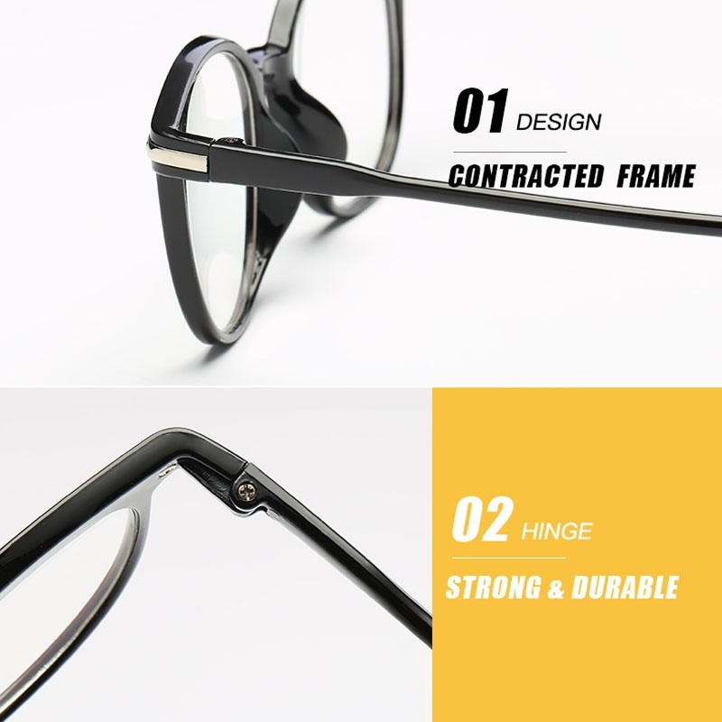 COD Mắt Kính Gọng Tròn Chống Ánh Sáng Xanh Phong Cách Vintage Thời Trang Hàn Quốc Cho Nữ Ttr90
