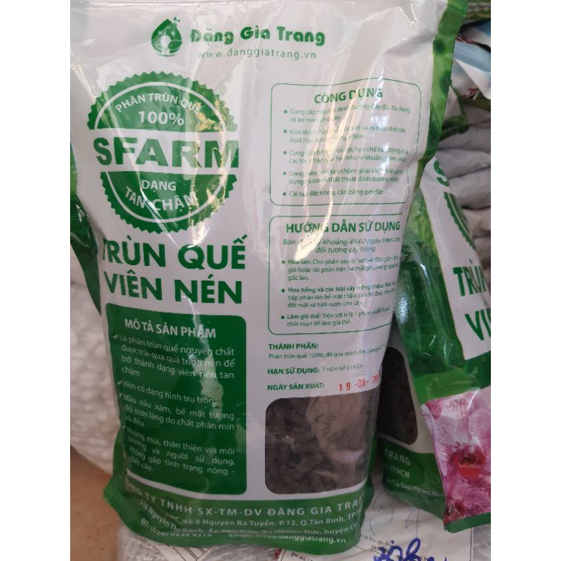 phân trùn quế viên nén SFARM - 1kg.