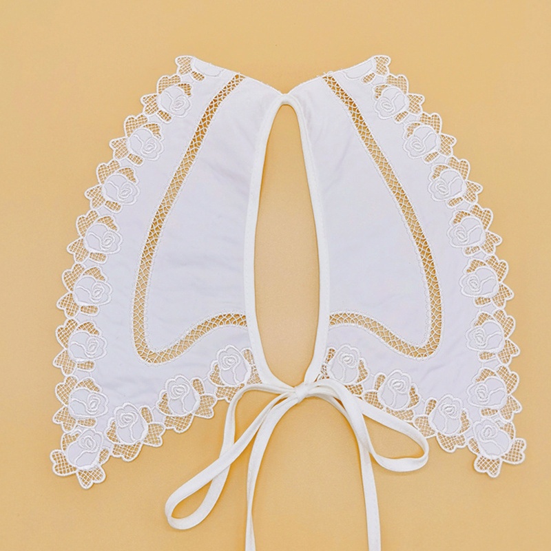 Khăn Choàng Cổ Thêu Ren Hoa Hồng Có Thể Tháo Rời Độc Đáo DIY