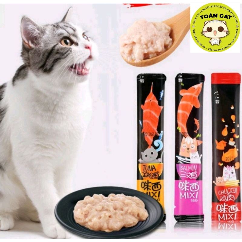 Súp Thưởng Mixi Cao Cấp Cho Mèo thanh 15G