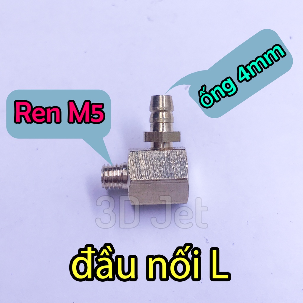 Đầu nối ống nước Mini chữ L, đầu ren nối ống ,ốc đuôi chuột, ốc ruồi nước chữ L