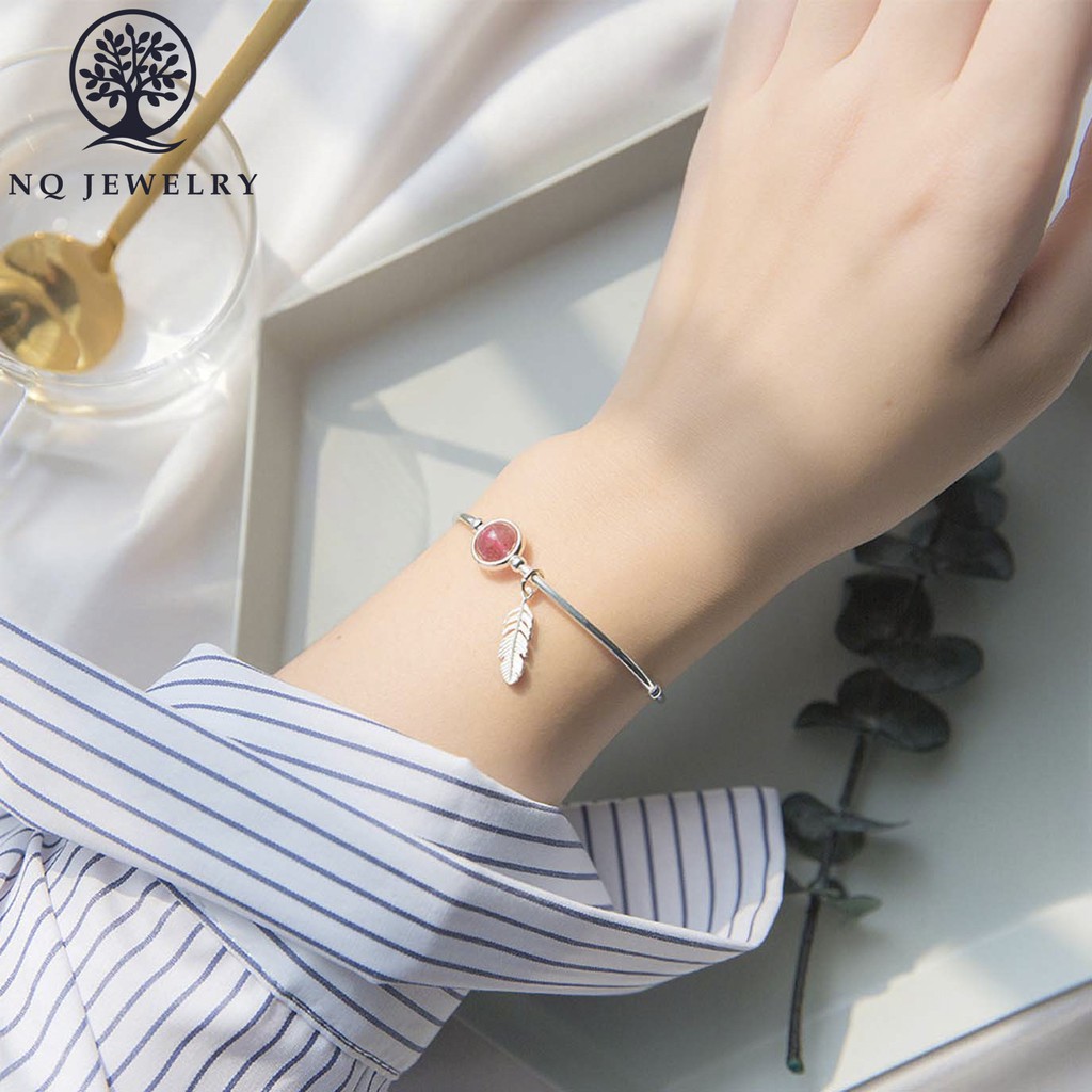 Lắc bạc phối hạt T.A dâu - NQ Jewelry