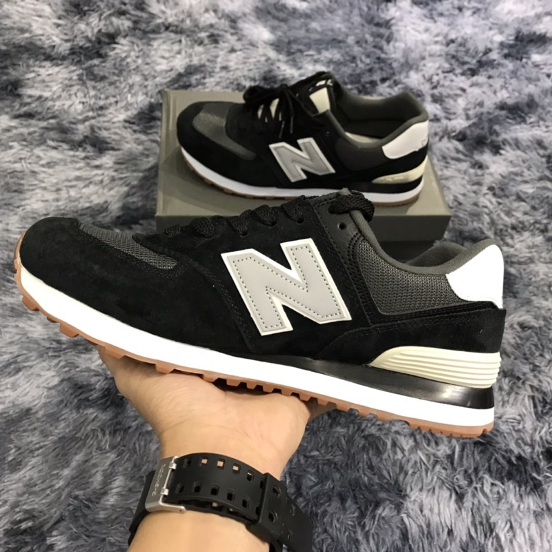 Giày Sneaker nam nữ Newbalance 574 đen trắng Giày thể thao