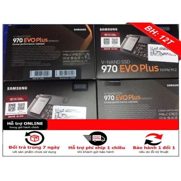 BH12TH  SSD Samsung 970 EVO Plus 250GB/500GB/1TB - M2 2280 MZ-V7S500BW