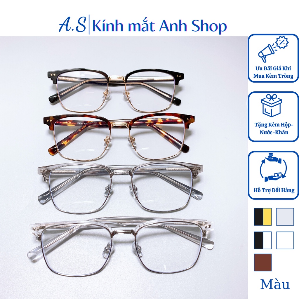 Gọng kính nam nữ chất liệu kim loại bền cứng cáp 9083