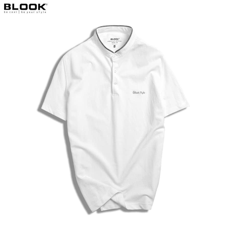 Áo Polo nam cổ trụ BLOOK vải thun mềm thêu logo đơn giản mã 35001