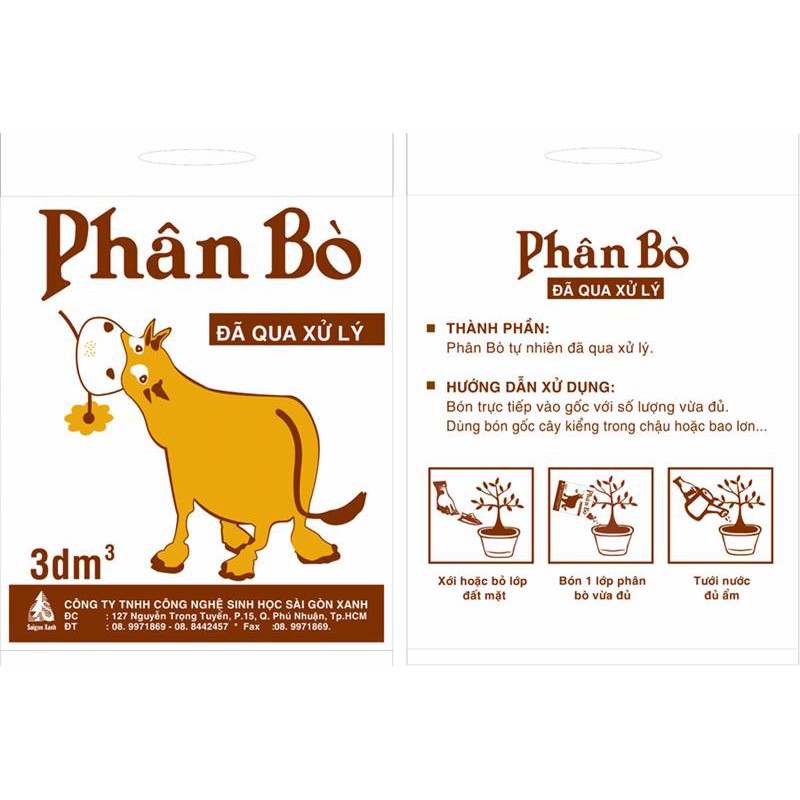 Phân bò đã qua xử lý Tribat 3dm3 khoảng 1500gr