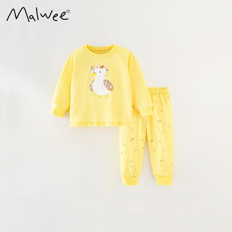 Đồ bộ thun cotton trẻ em bé gái Malwee 10-28kg