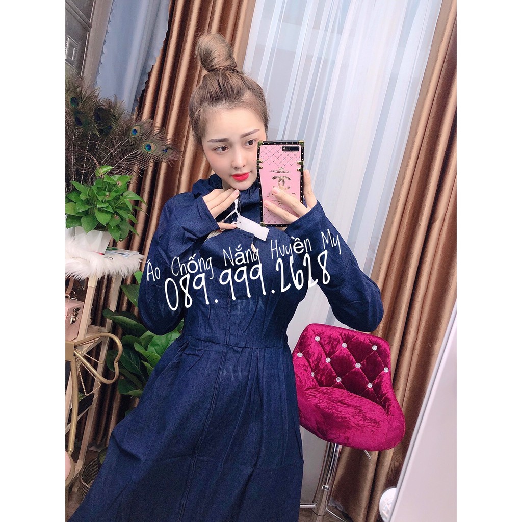 Áo Chống Nắng Vải Jean - Vải Bò 2 Lớp Sịn Sò Cao Cấp Huyền My