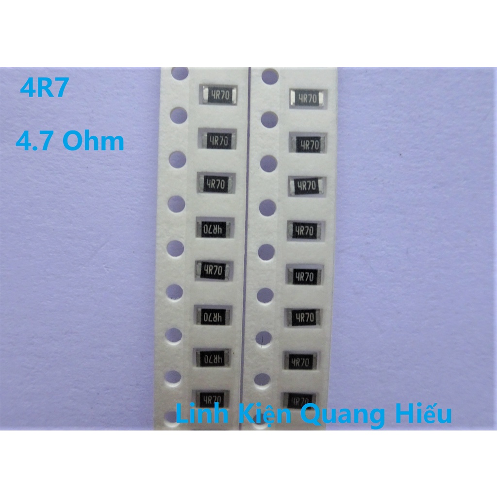 Điện trở dán 2 Ohm 2,4 Ohm 4,7 Ohm 10 Ohm 18 Ohm 330 Ohm 470 Ohm 1206 1% 1/4W
