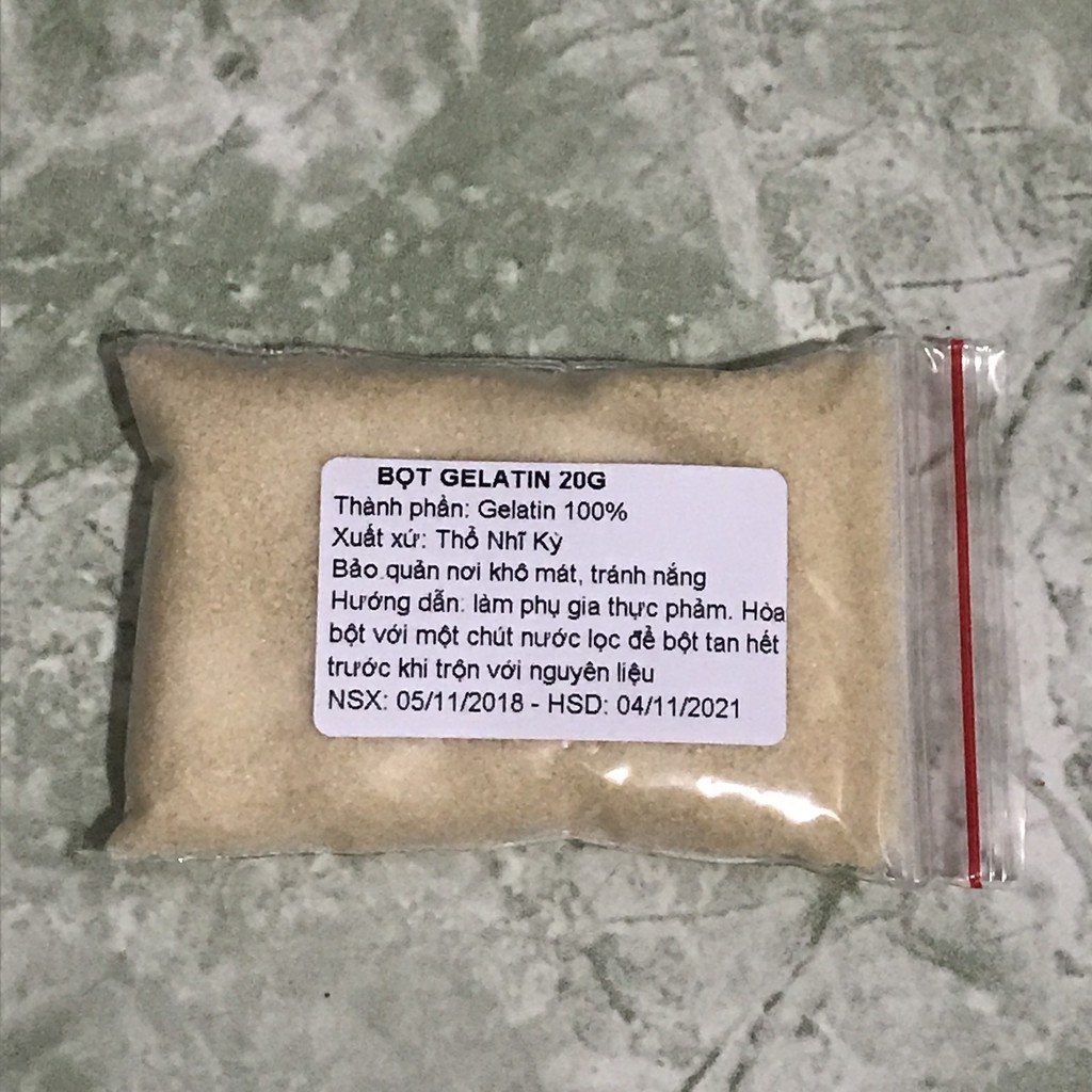 Bột gelatin Thổ Nhĩ Kì 20g