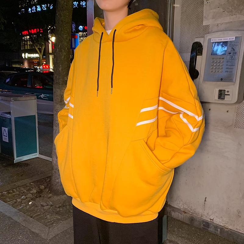 Áo Hoodie Tay Dài Dáng Rộng Phong Cách Thời Trang hong kong Cho Nam Giới