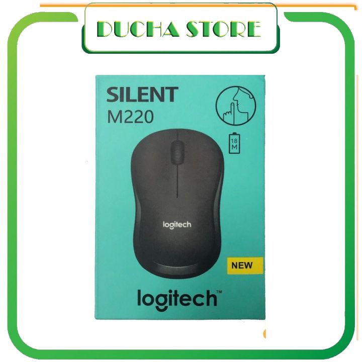 Chuột không dây Logiteche M220 Silent - giảm ồn, USB, pin 1.5 năm, phù hợp PC/Laptop