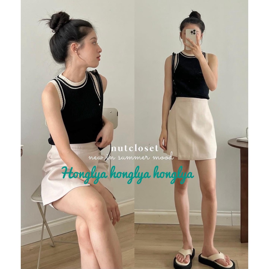 Áo len ba lỗ năng động cực chất phong cách ullzzang