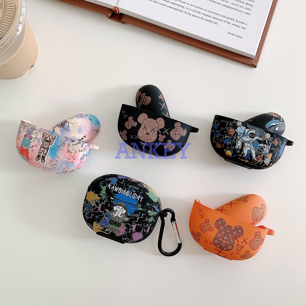 Xiaomi Buds 3 / 3T Pro Vỏ Bảo Vệ Hộp Sạc Tai Nghe Bằng Silicon Họa Tiết Hoạt Hình Chú Gấu Dễ Thương Chống Sốc/ Thấm Nước/ Sốc Kèm Móc Treo Tiện Dụng