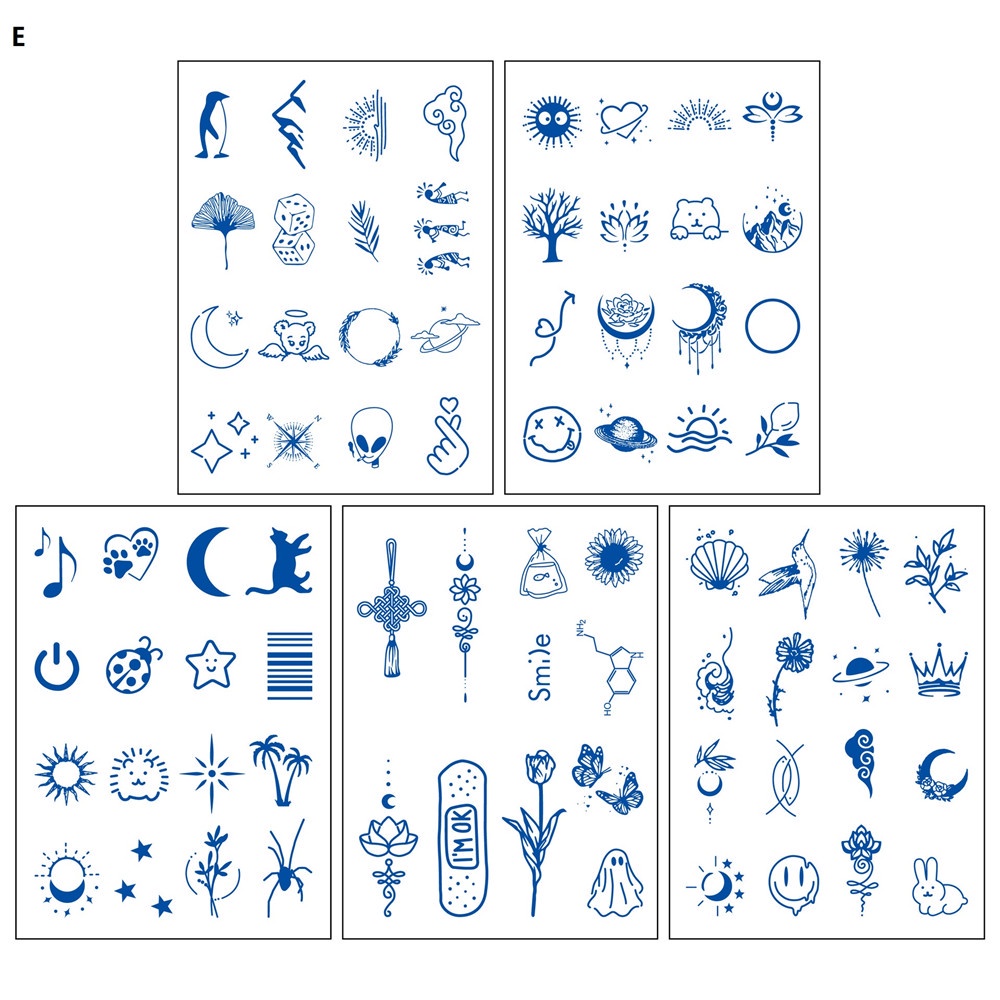 1 Tấm Hình Xăm Dán Tạm Thời Chống Nước Hình Hoạt Hình Dễ Thương Cho Nữ Trong 15 Ngày