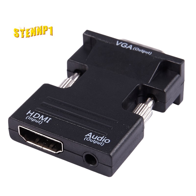 1080P HDMI Female to VGA Male with Audio Output Cable Converter Adapter