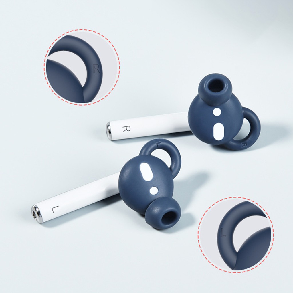 Bộ 2 Vỏ Bọc Đầu Tai Nghe Bằng Silicone Chống Trượt Cho Airpods 1 / 2