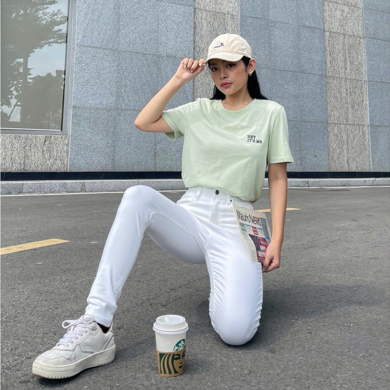 Quần jeans skinny lưng cao basic MIEU - HJ17