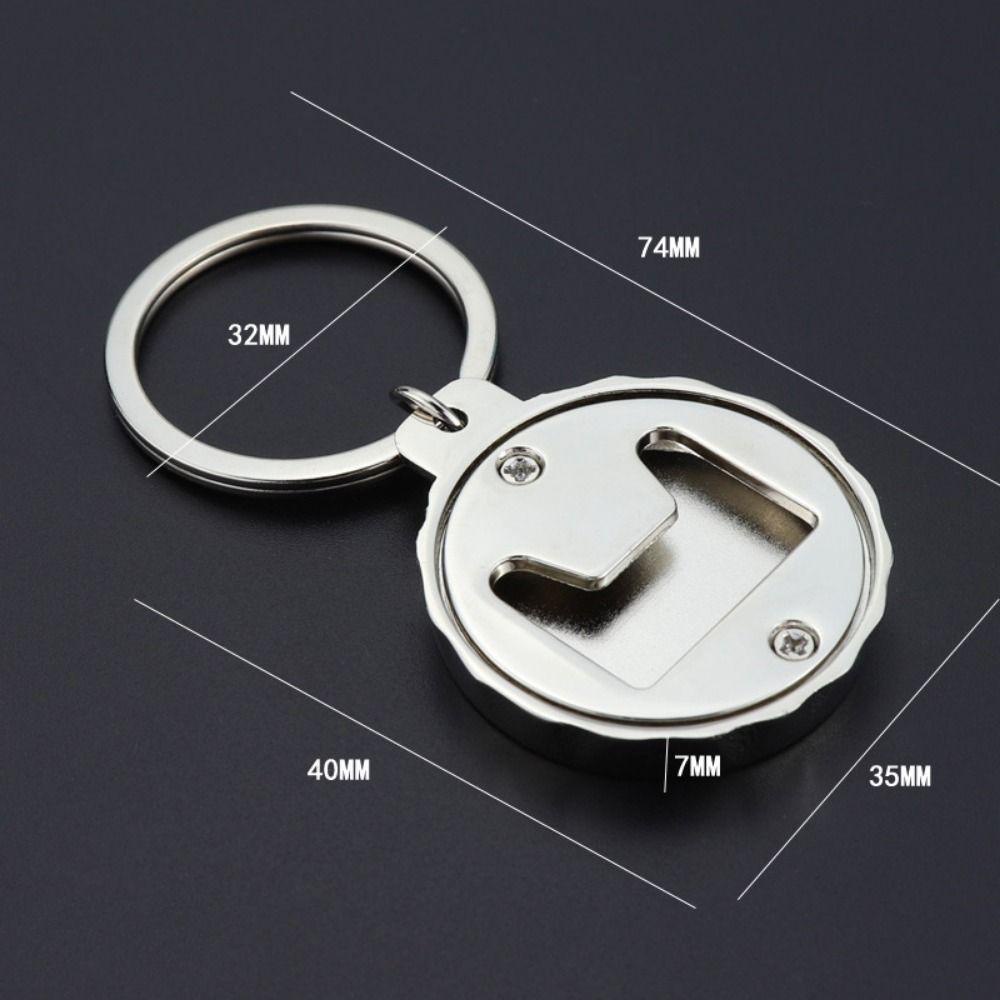 1 Dụng Cụ Mở Nắp Chai Bia Có Móc Khóa Bằng Thép Không Gỉ Mới Lạ