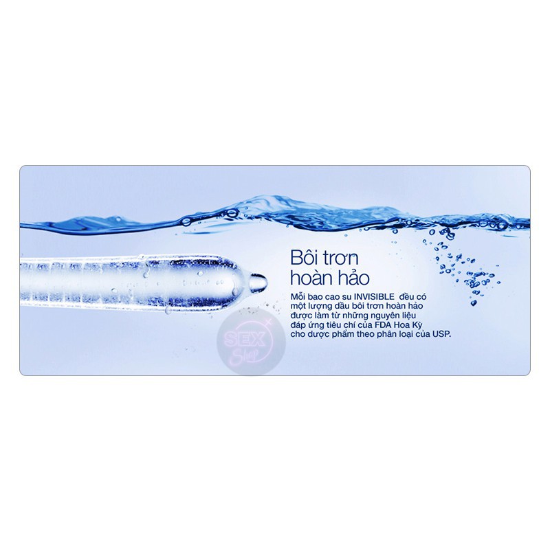 [Chuẩn Thái] Bao Cao Su Cao Cấp DUREX iNViSiBLE Hộp 3 Cái, Bcs Siêu Mỏng - Ôm Sát - Cảm Giác Thật Như Không Dùng