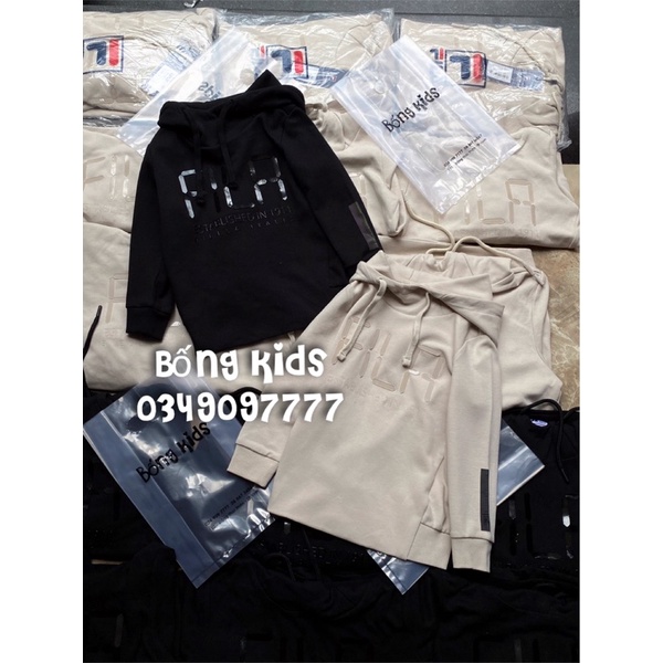 Áo Vải Ép Hoodie Bé Trai &amp; Bé Gái FL