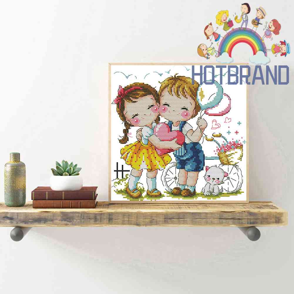 Bộ Tranh Thêu Chữ Thập DIY 14CT Hình Tình Yêu Của Chúng Tôi