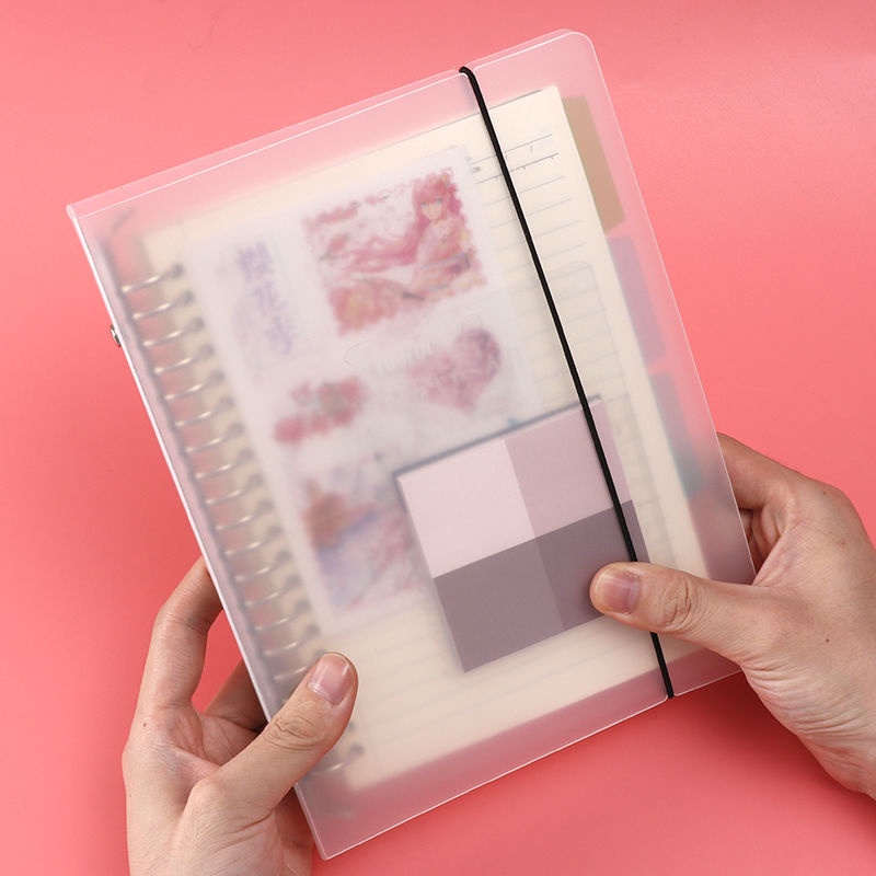Binder Bìa sổ còng bằng nhựa Béo shop khổ A4 A5 B5 30 20 26 còng kim loại làm sổ planner bullet journal