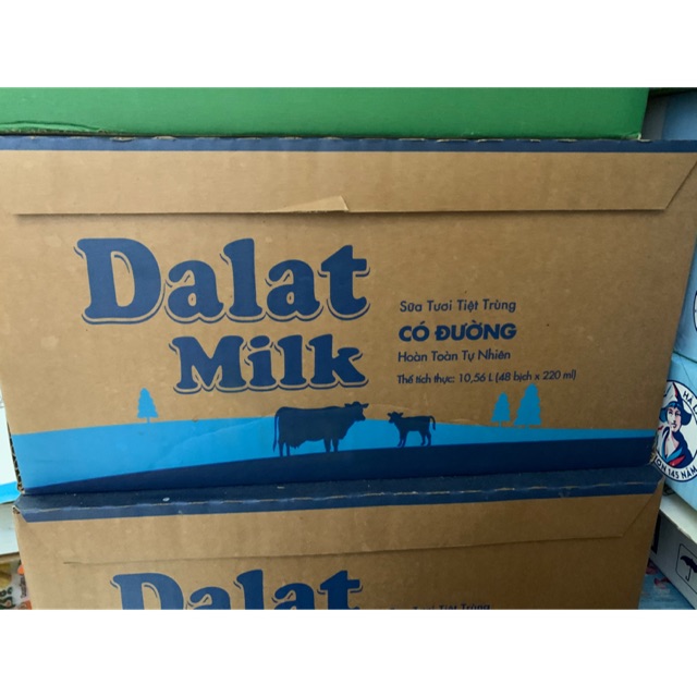 Nửa thùng sữa tươi tiệt trùng- Dalatmilk (220ml x 24 bịch)
