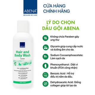 Dầu gội khô Abena Hair &amp; Body Wash 200ml - Tắm gội khô 2in1