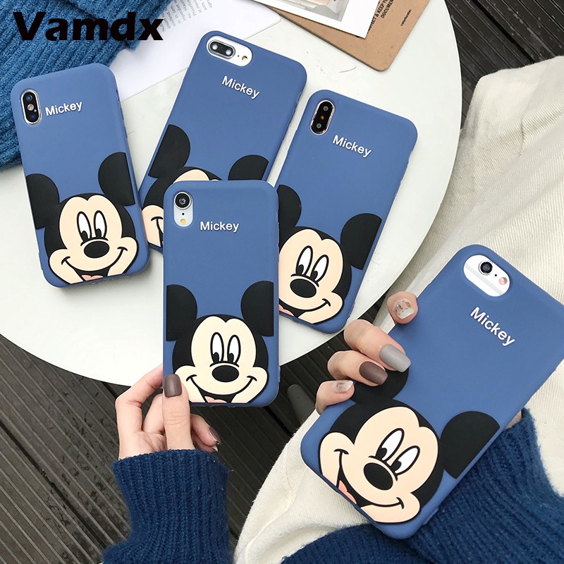 Ốp điện thoại nhựa mềm in hình chuột Mickey đáng yêu dành cho Iphone 6/6s/6p/6sp/7/7p/8/8p/X/XS/XR/XSMAX