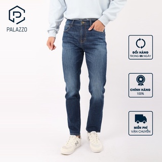 Quần Jeans Nam SK Korea Dáng Slim Fit Màu Xanh Navy Tôn Dáng MMD2131003