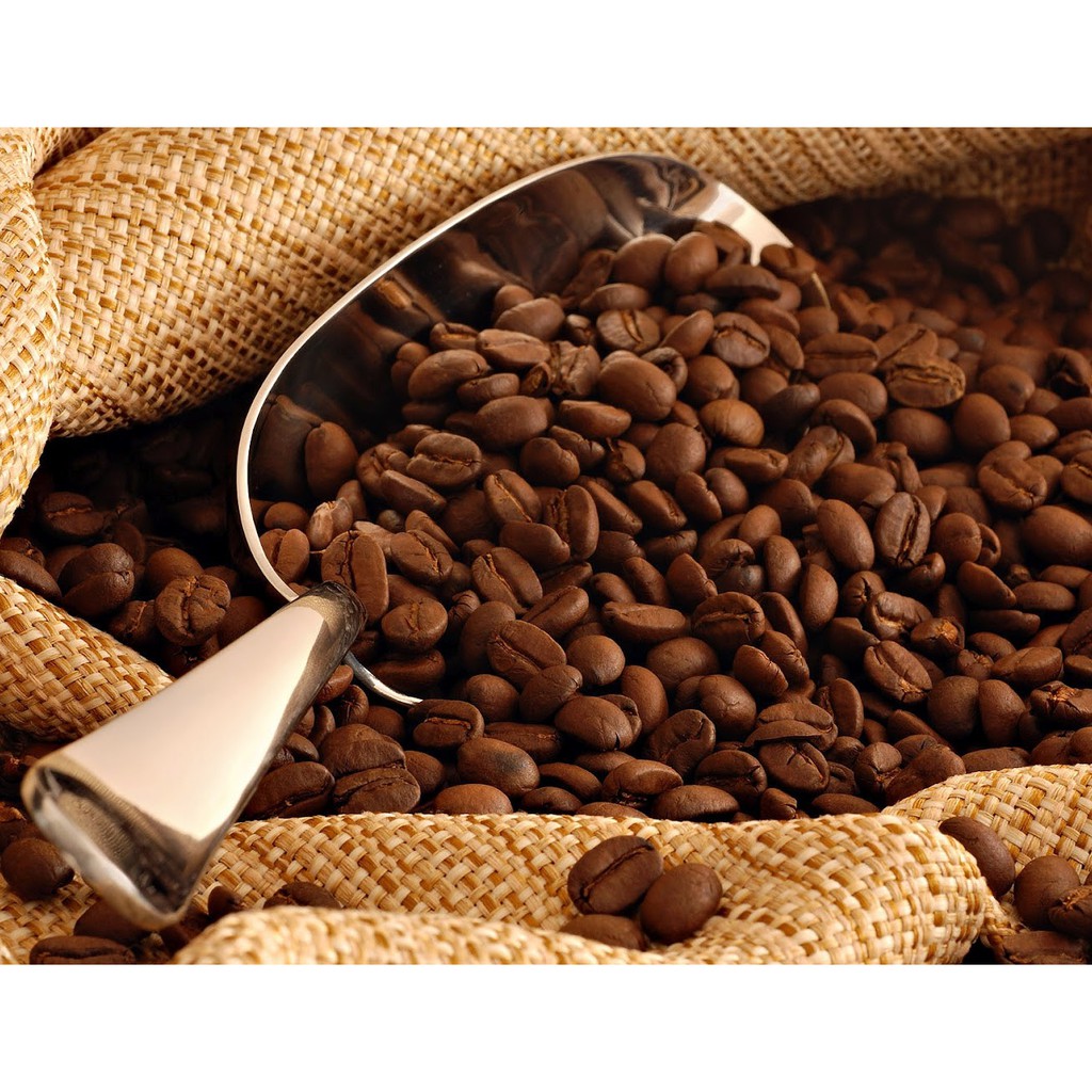 1kg hạt  cà phê hạt rang xay nguyên chất
