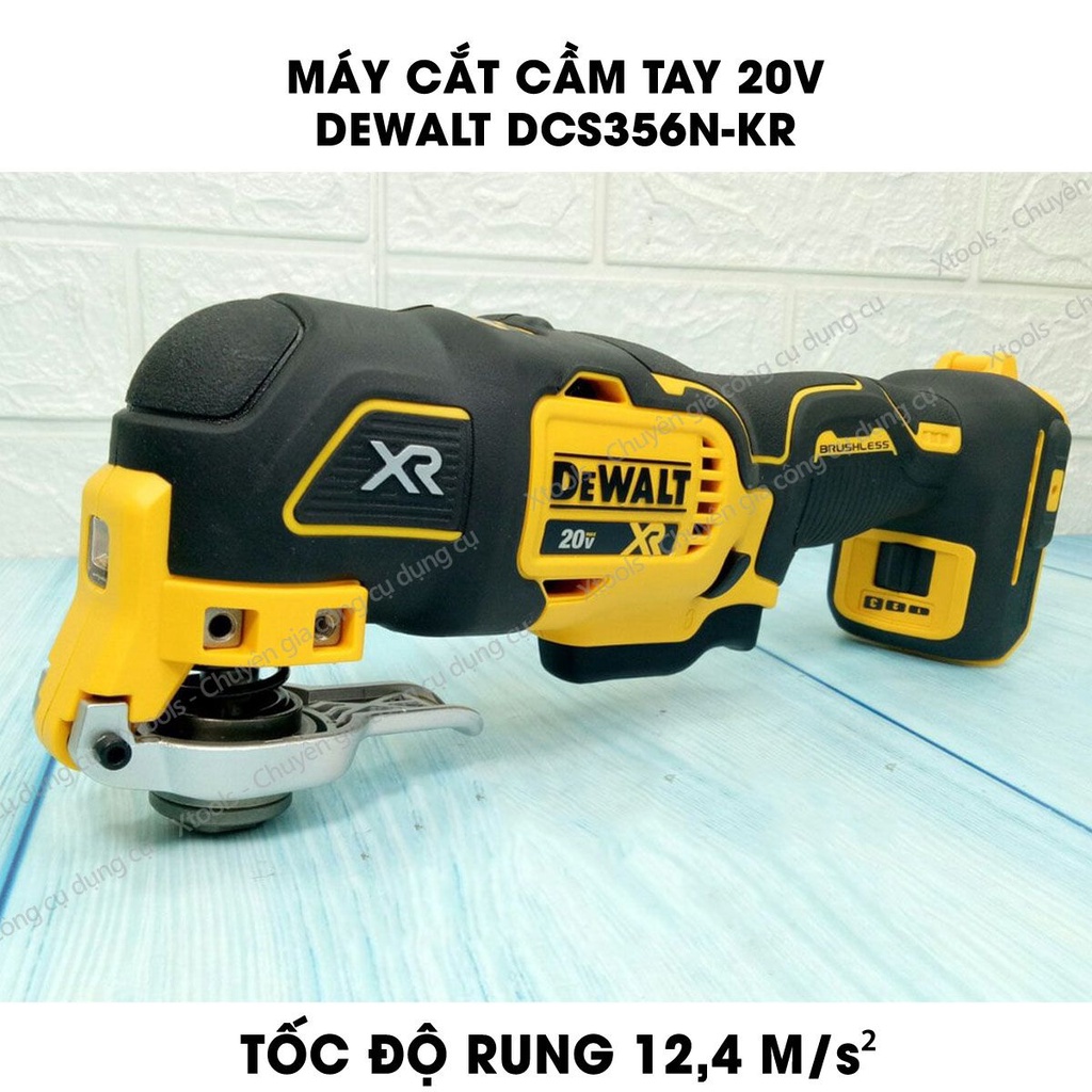 Máy cắt dao động cầm tay dùng pin DeWALT 20V motor không chổi than, kèm phụ kiện cắt, chỉnh 3 tốc độ, bảo hành 3 năm.