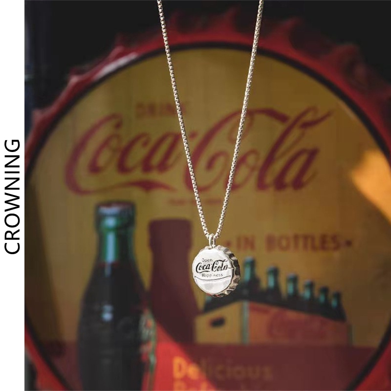 Dây Chuyền Mặt Hình Nắp Chai Nước Ngọt Phong Cách Âu Mỹ Cá Tính Cho Nam Và Nữ F720