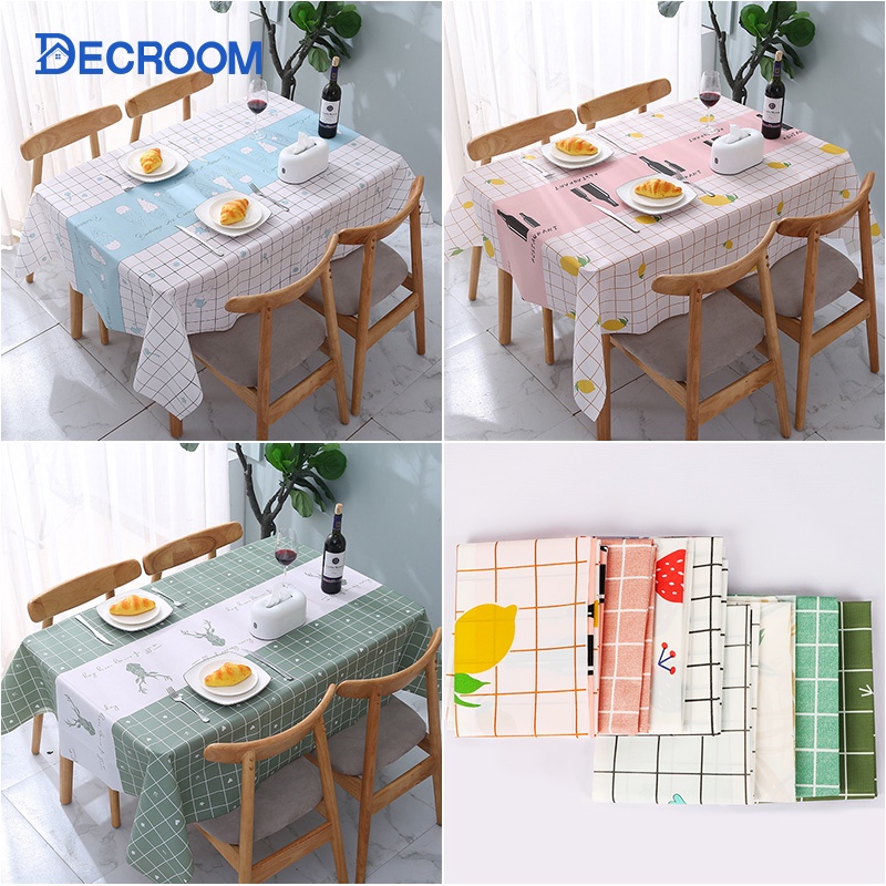 Decroom Khăn Trải Bàn Caro, Nhựa Pvc Không Thấm Nước Decor Quán Cafe Nhà Hàng Nhà Hàng Thảm Picnic Vải Peva