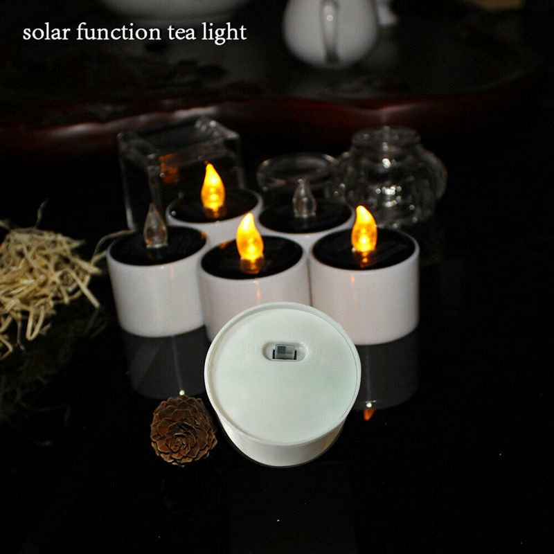 Đèn LED hình cây nến chống nước chạy bằng năng lượng mặt trời dùng trang trí nhà cửa