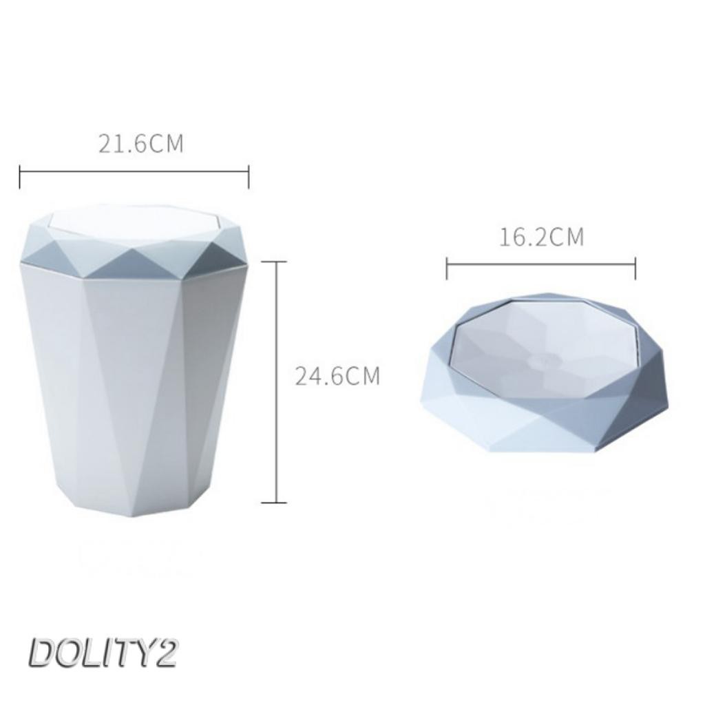 [Dolity2] Thùng Rác Chà Xát Màu Xanh Dương Phong Cách Hiện Đại Đơn Giản Dành Cho Gia Đình