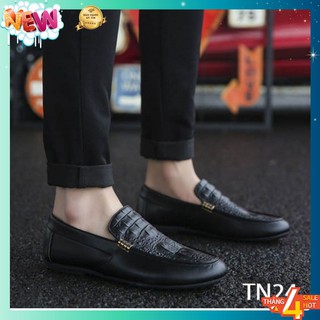 Giày da nam cao cấp dập vân cá sấu siêu bền