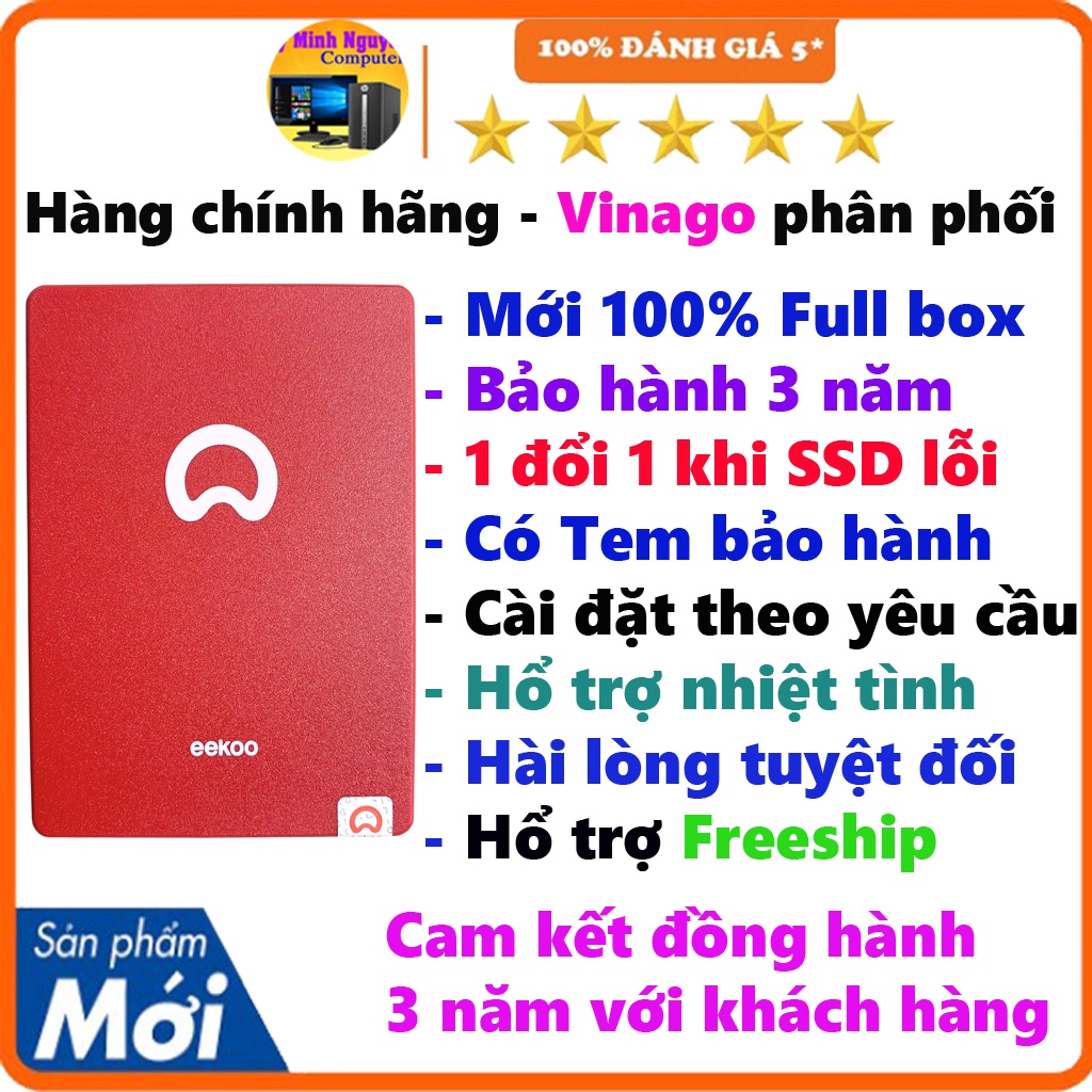 Ssd 120gb, ổ cứng ssd 128gb, 256gb eekoo 2.5 sata III, BH 3 năm | BigBuy360 - bigbuy360.vn