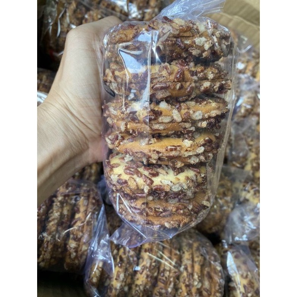 Bánh Vòng Mè Gạo Lứt Lon 250Gram [Có Bán Sỉ] [Loại Đặc Biệt] Hàng ngon nhà làm