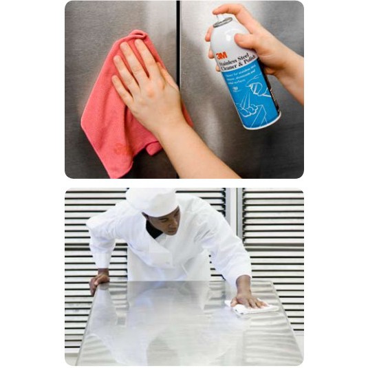 DUNG DỊCH TẨY VÀ LÀM SẠCH ĐÁNH BÓNG INOX 3M STAINLESS STEEL CLEANER & POLISH 10OZ
