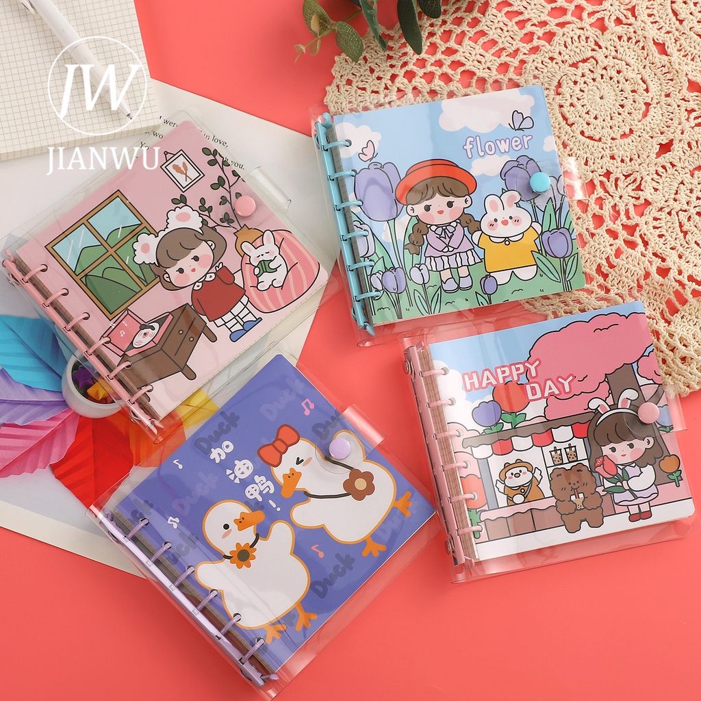 Sổ Tay Nhật Ký Bìa Hình Vuông 6 Vòng Lá Dễ Thương
