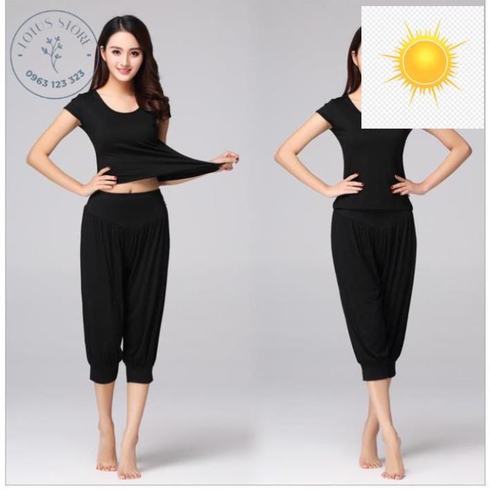 ✊ Bộ quần áo tập yoga alibaba ngồi thiền B02 Bộ tập yoga kín đáo - Lotus ✊