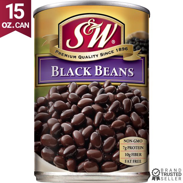 Đậu đen ngâm S&amp;W Black Beans 425g