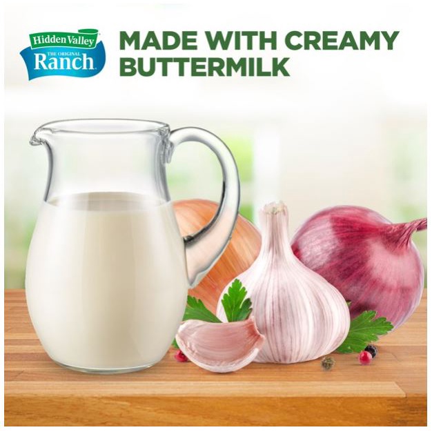 Sốt chấm, sốt trộn salad hiddenI valley ranch original size 236ml, 709ml