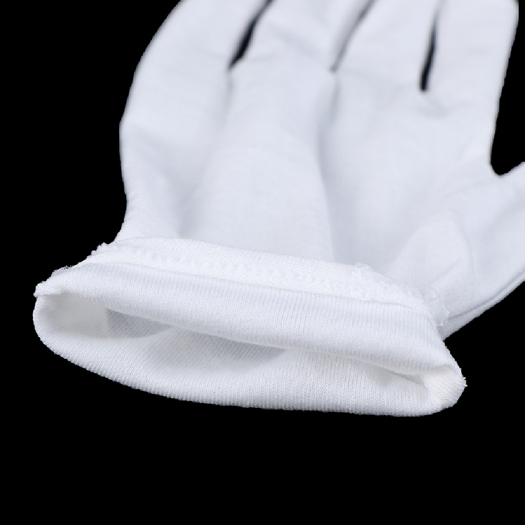 Đôi găng tay cotton màu trắng dành cho spa kiểm tra thoa kem