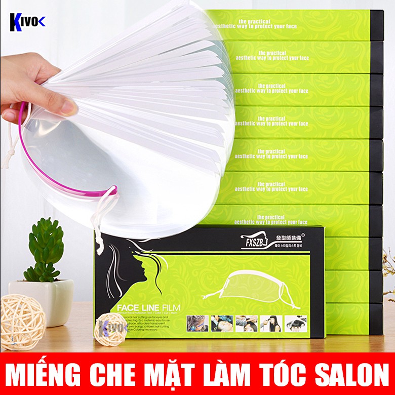 Hộp 50 Miếng Dán Trán Che Mặt Khi làm Tóc, Cắt Mái, Nhuộm Tóc, Xịt Phun Tóc - Tấm Che Mặt Làm Tóc Kivo