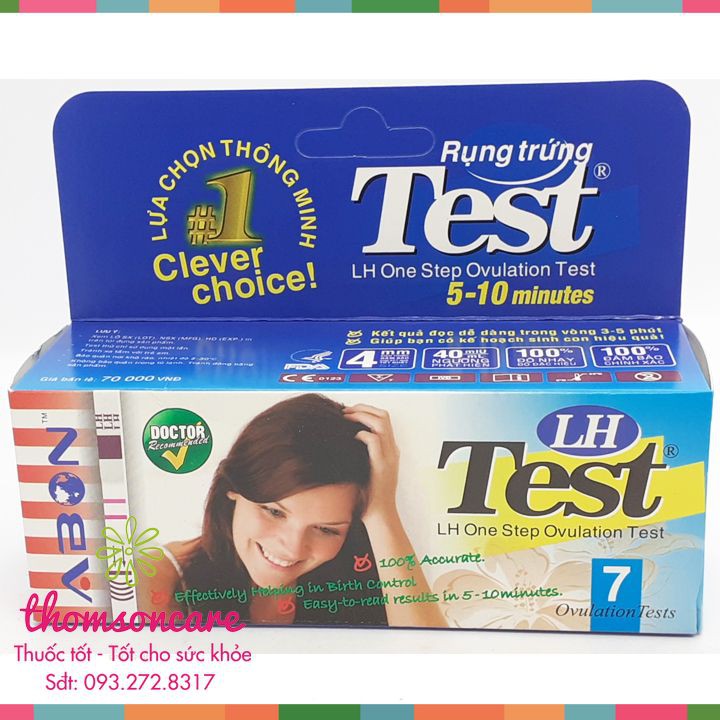Que test rụng trứng Abon - Hộp 7 que - Kết quả nhanh - Giao hàng kín đáo - Che tên sản phẩm