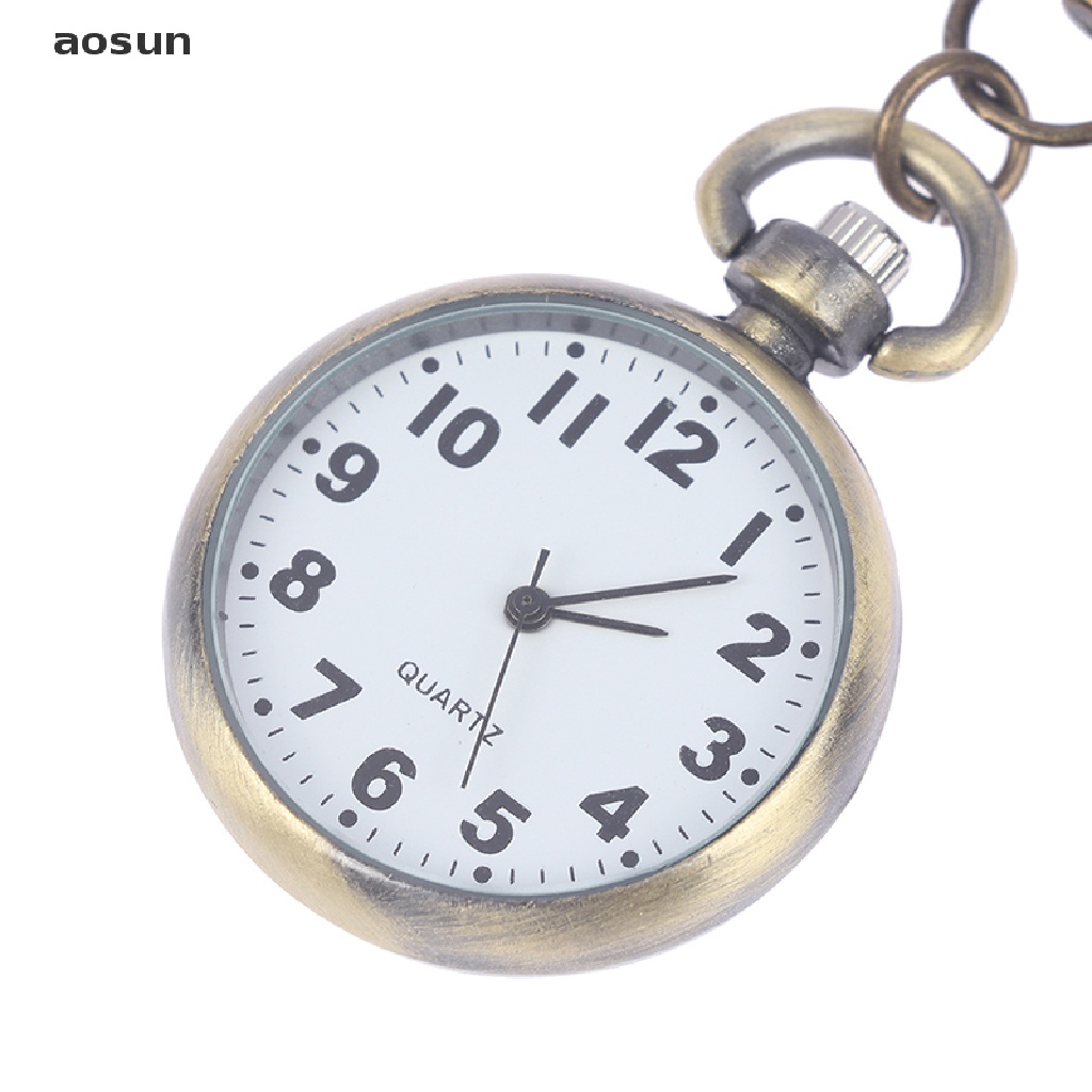 1 Móc Khóa Hình Đồng Hồ Quartz Bỏ Túi Cổ Điển